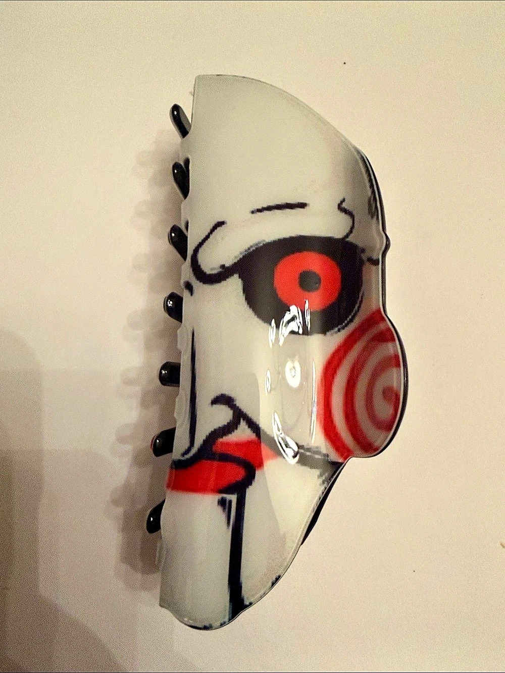 Saw Jigsaw ,Hair Claw Clip White & Red Hair Claw Clip new